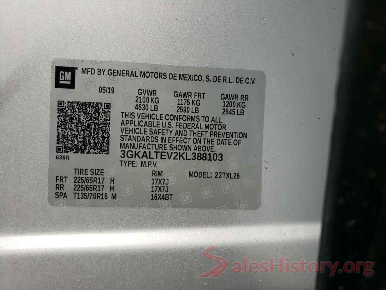 3GKALTEV2KL388103 2019 GMC TERRAIN