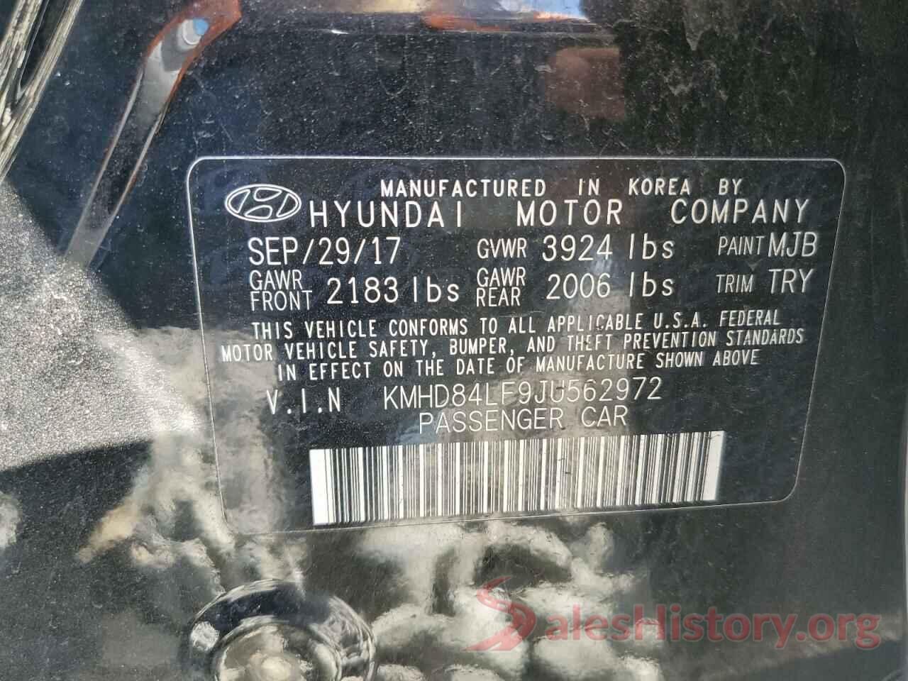 KMHD84LF9JU562972 2018 HYUNDAI ELANTRA