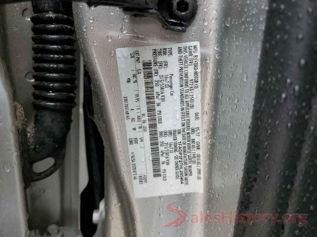 1FADP3F27HL285464 2017 FORD FOCUS