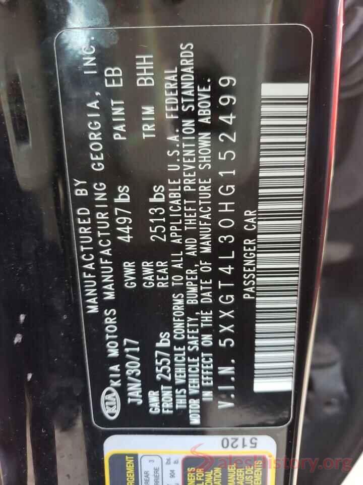 5XXGT4L30HG152499 2017 KIA OPTIMA