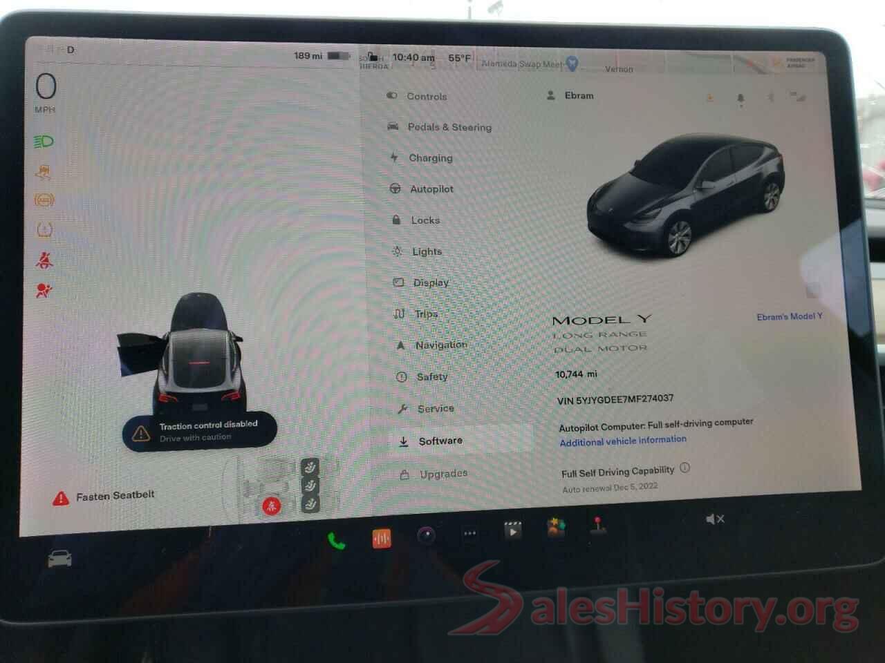 5YJYGDEE7MF274037 2021 TESLA MODEL Y