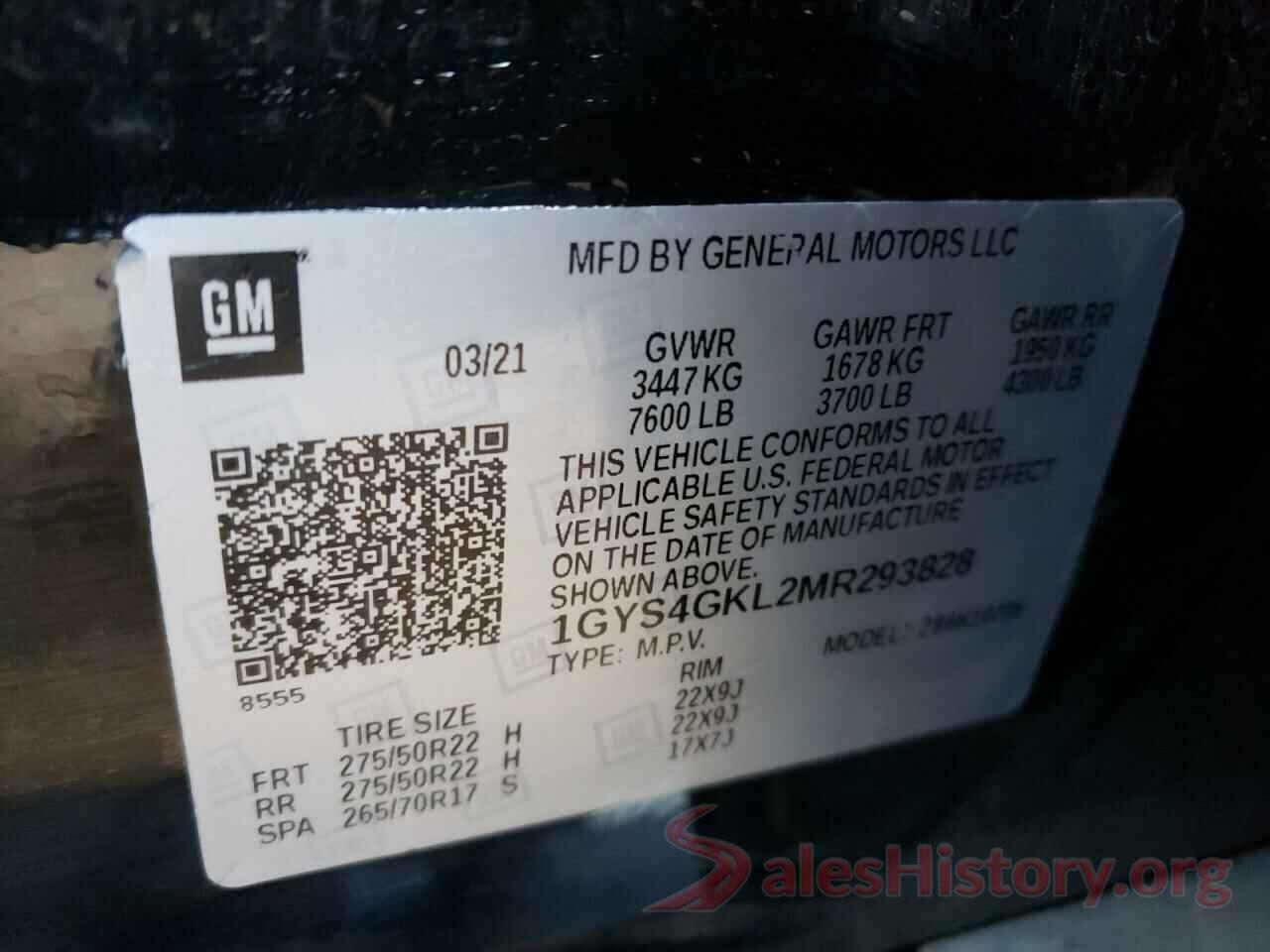 1GYS4GKL2MR293828 2021 CADILLAC ESCALADE