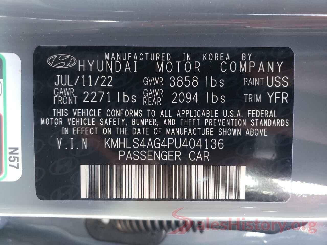 KMHLS4AG4PU404136 2023 HYUNDAI ELANTRA