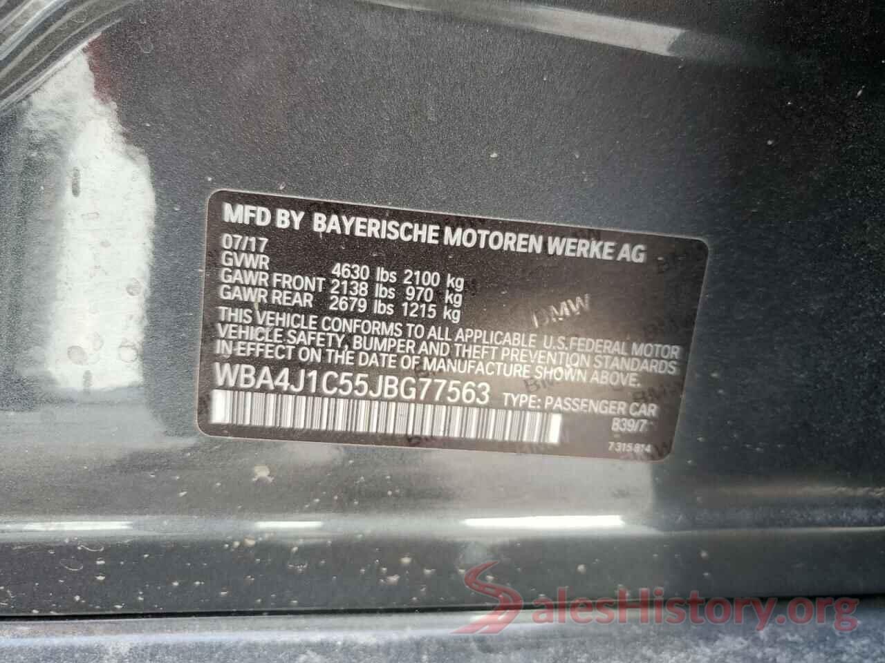 WBA4J1C55JBG77563 2018 BMW 4 SERIES