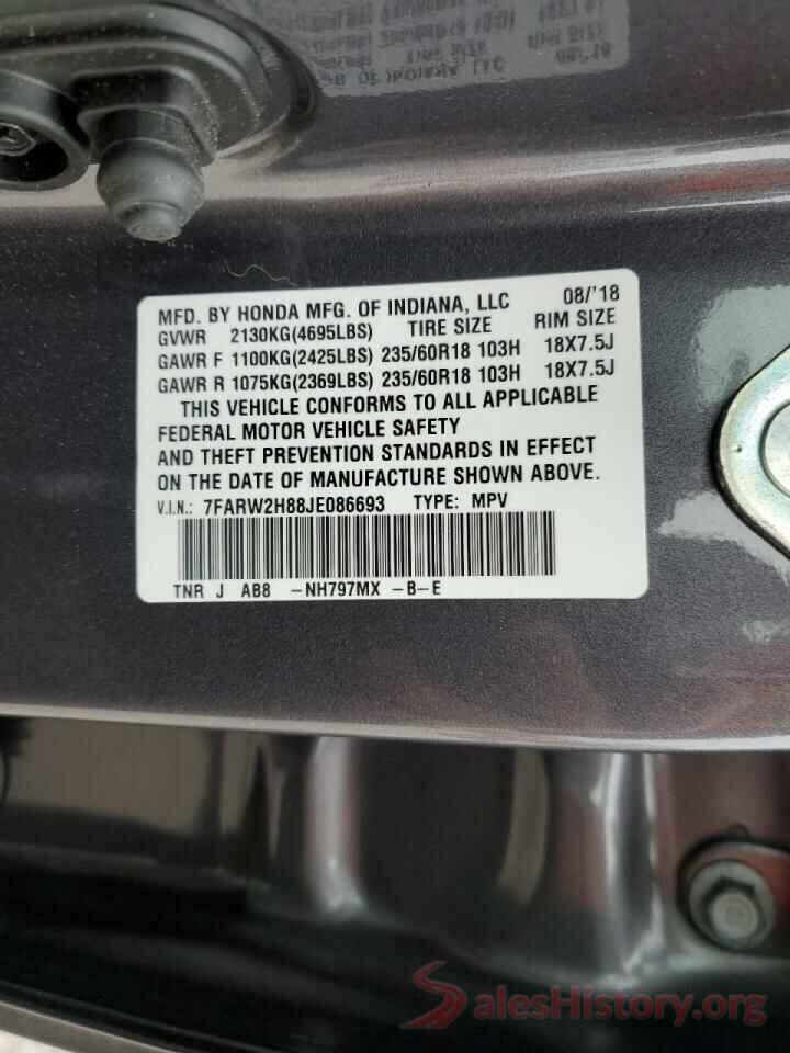 7FARW2H88JE086693 2018 HONDA CRV