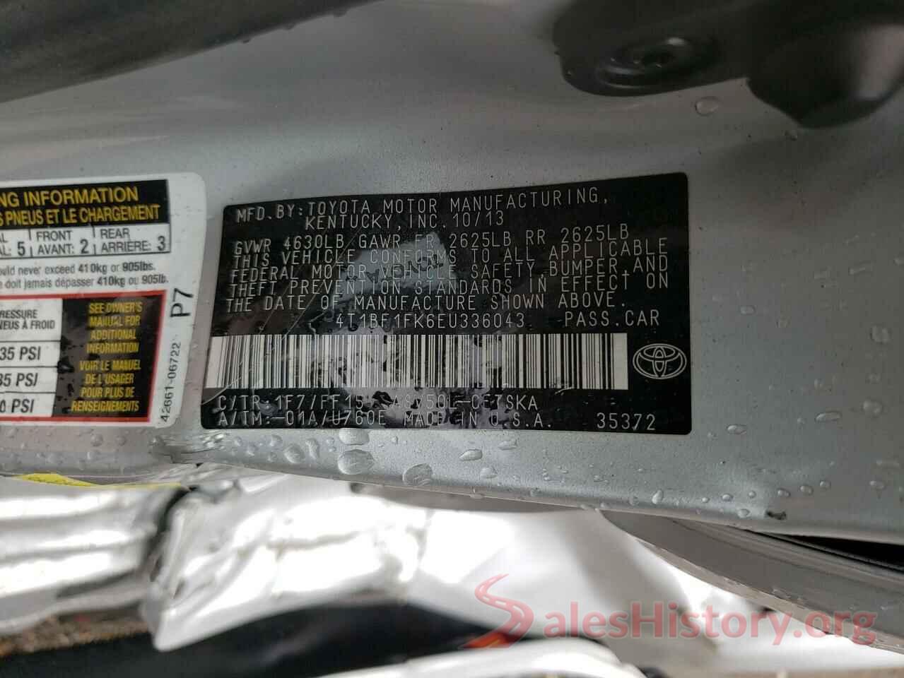 4T1BF1FK6EU336043 2014 TOYOTA CAMRY