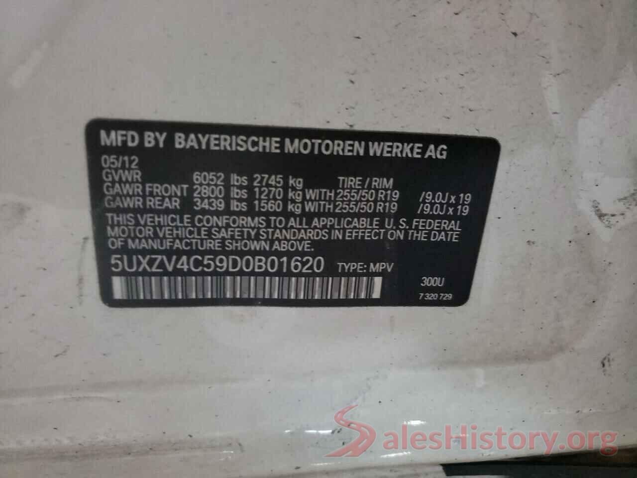 5UXZV4C59D0B01620 2013 BMW X5