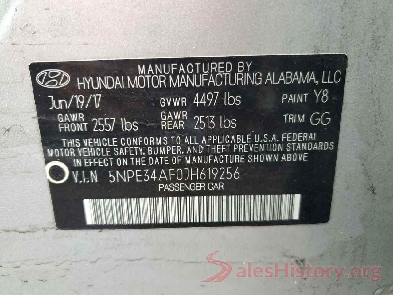 5NPE34AF0JH619256 2018 HYUNDAI SONATA