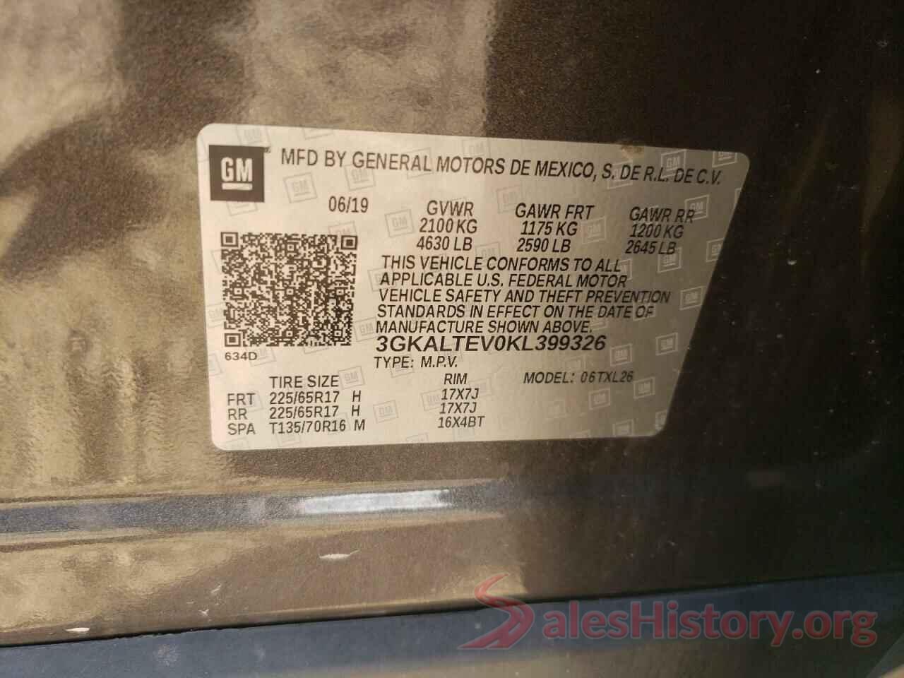 3GKALTEV0KL399326 2019 GMC TERRAIN