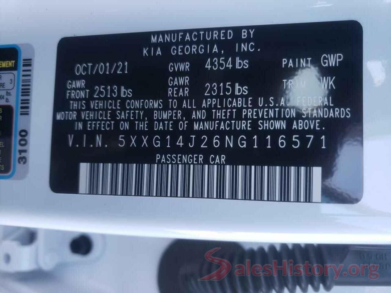 5XXG14J26NG116571 2022 KIA K5