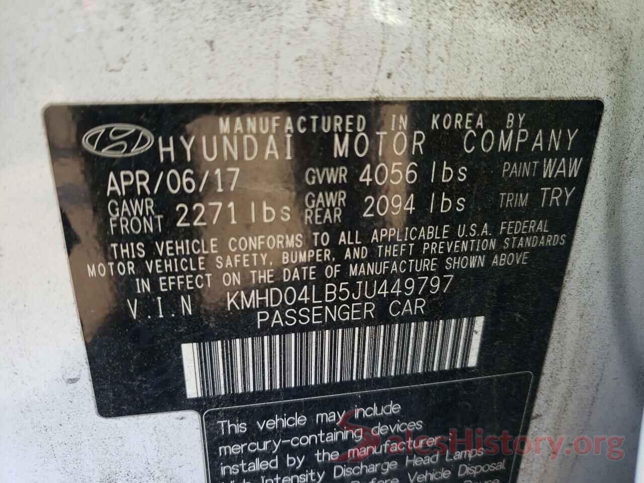 KMHD04LB5JU449797 2018 HYUNDAI ELANTRA