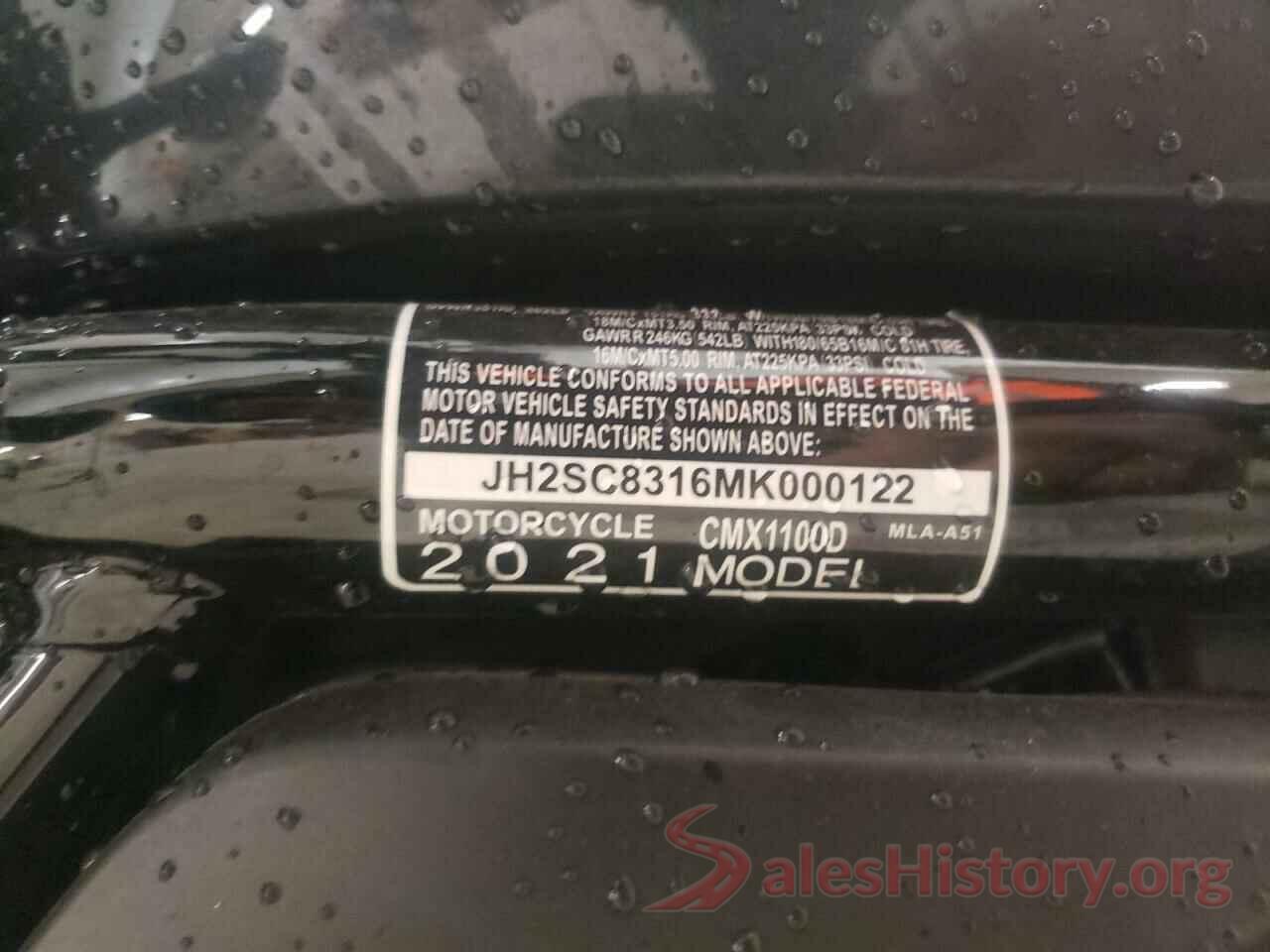 JH2SC8316MK000122 2021 HONDA CMX1100 D