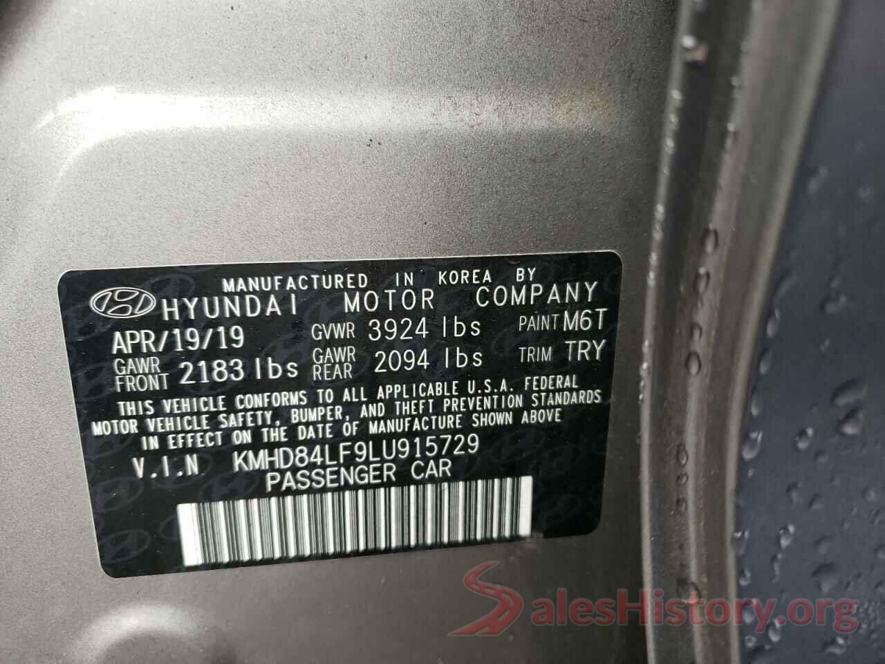 KMHD84LF9LU915729 2020 HYUNDAI ELANTRA