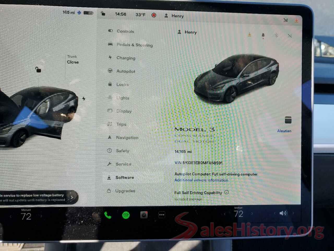 5YJ3E1EB0MF858591 2021 TESLA MODEL 3