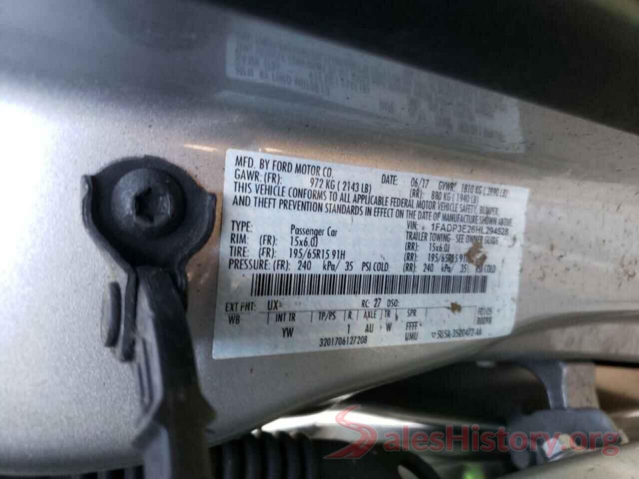 1FADP3E26HL294528 2017 FORD FOCUS