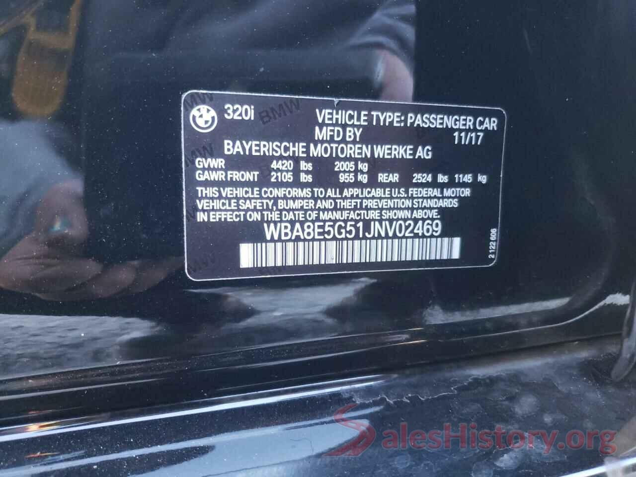 WBA8E5G51JNV02469 2018 BMW 3 SERIES