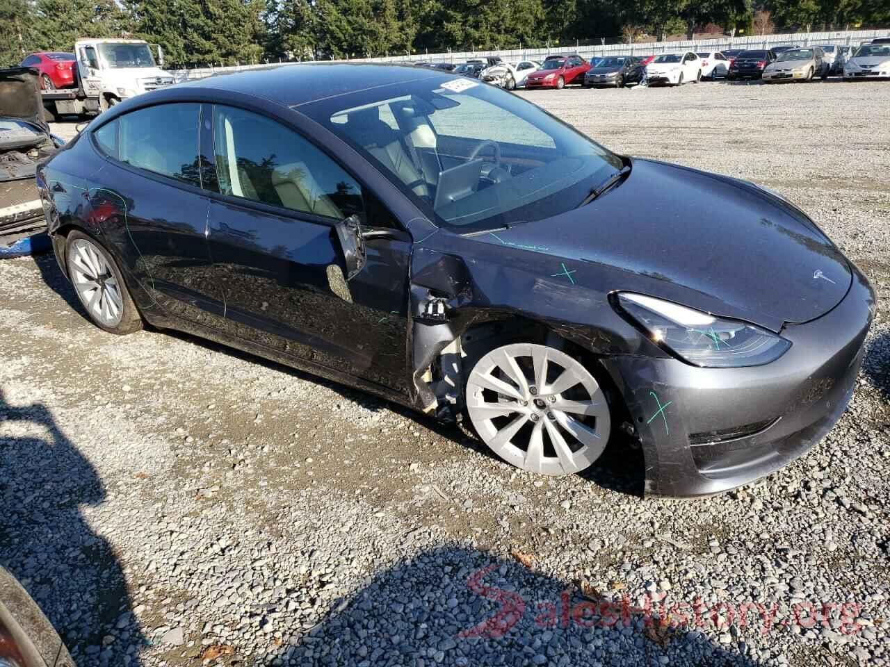 5YJ3E1EB2NF361267 2022 TESLA MODEL 3