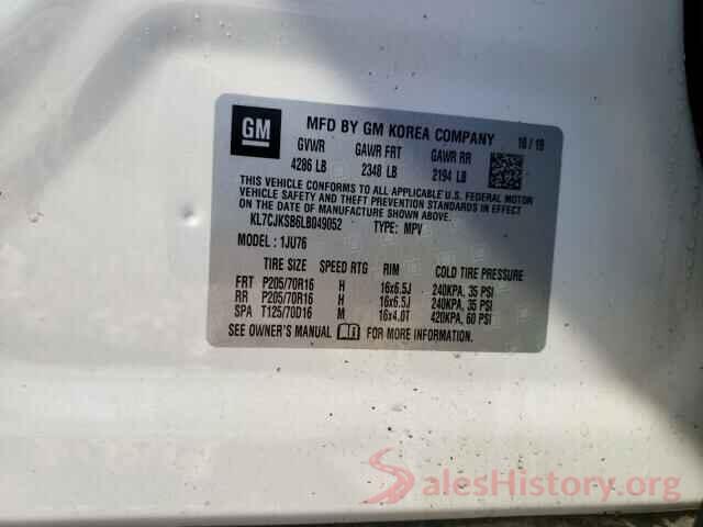 KL7CJKSB6LB049052 2020 CHEVROLET TRAX