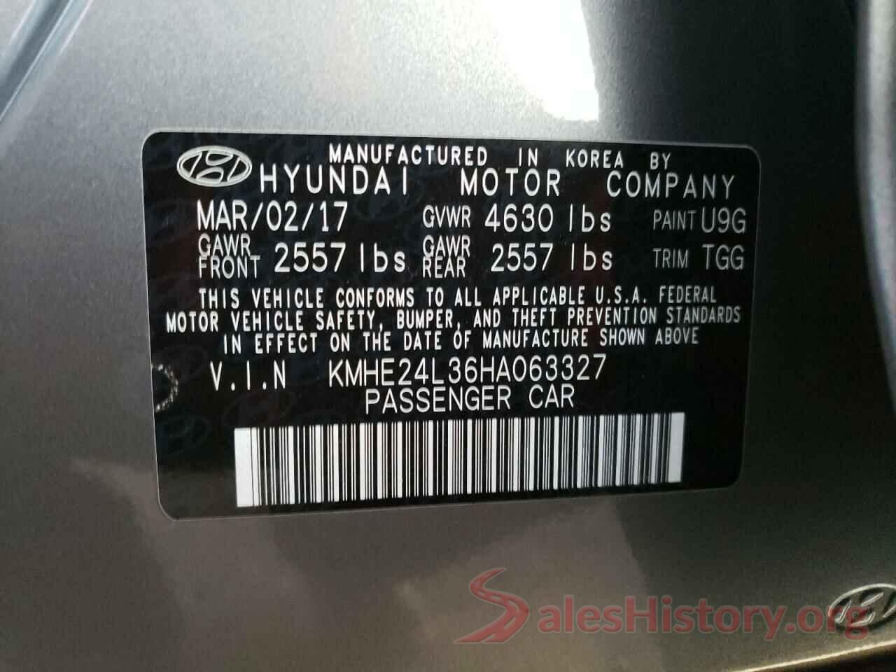 KMHE24L36HA063327 2017 HYUNDAI SONATA