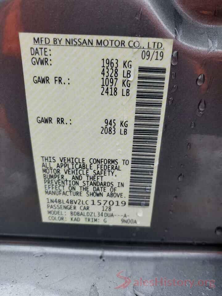 1N4BL4BV2LC157019 2020 NISSAN ALTIMA