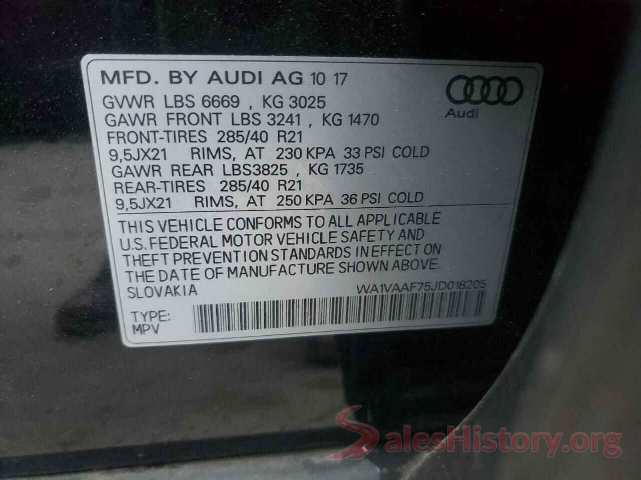 WA1VAAF75JD018205 2018 AUDI Q7