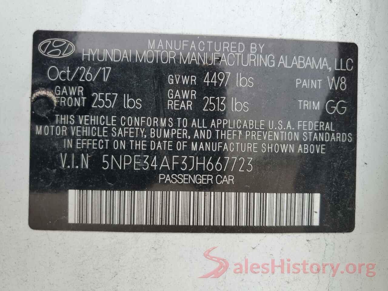 5NPE34AF3JH667723 2018 HYUNDAI SONATA