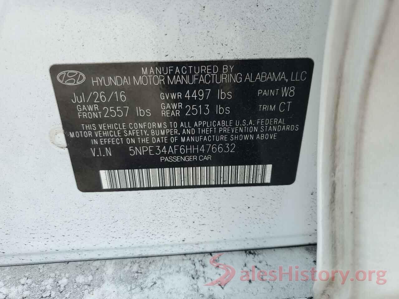 5NPE34AF6HH476632 2017 HYUNDAI SONATA