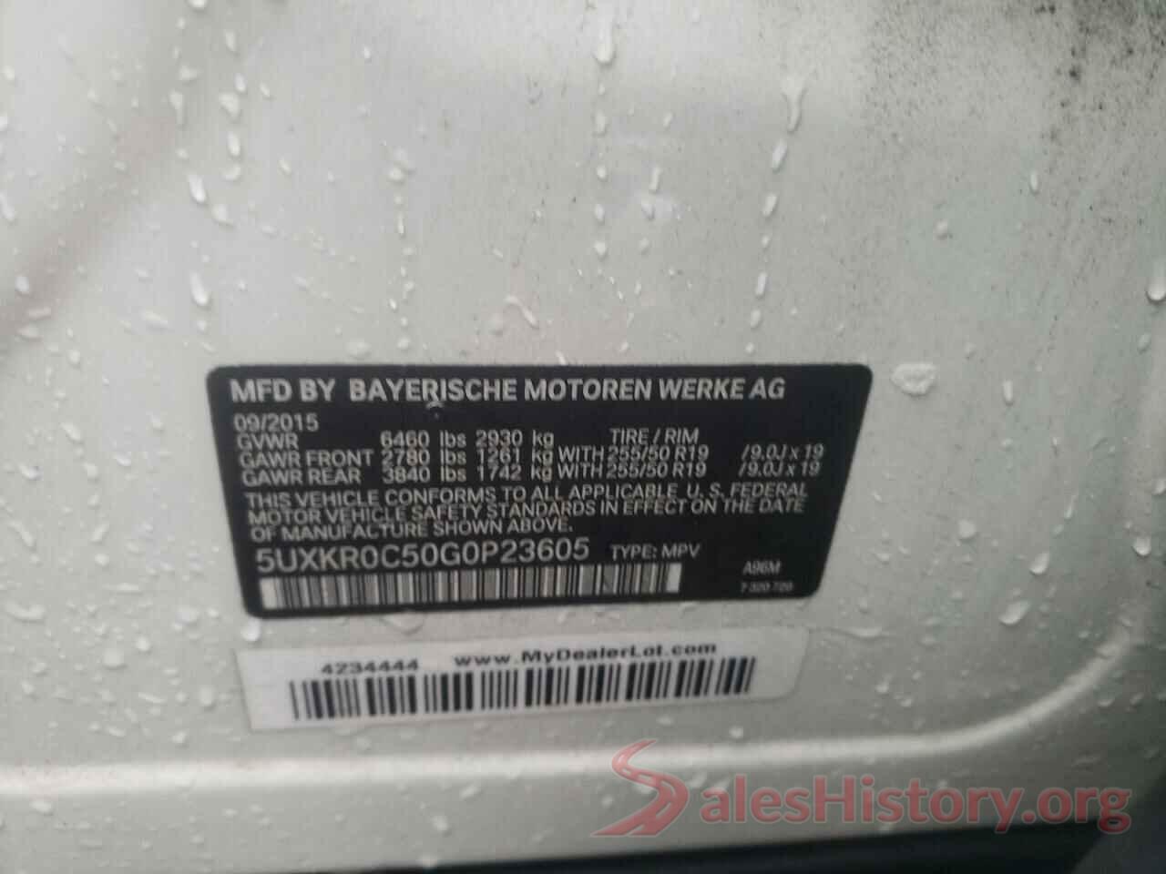 5UXKR0C50G0P23605 2016 BMW X5