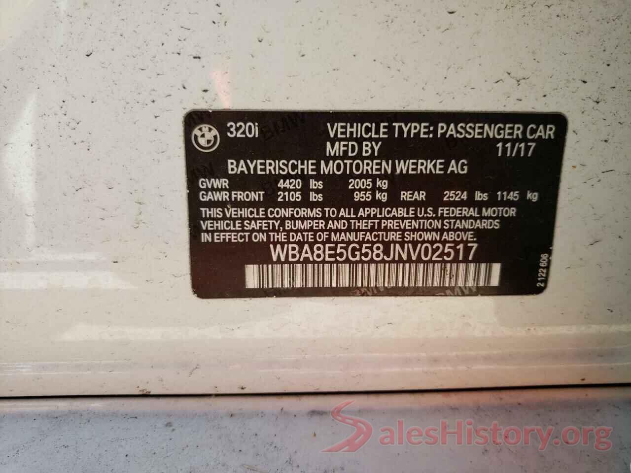 WBA8E5G58JNV02517 2018 BMW 3 SERIES