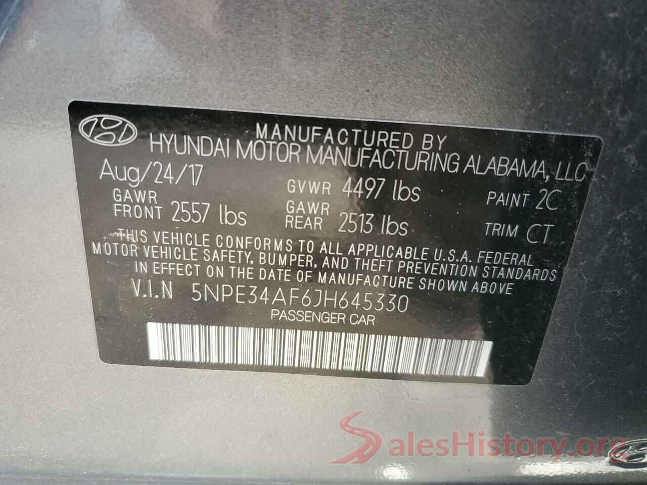 5NPE34AF6JH645330 2018 HYUNDAI SONATA