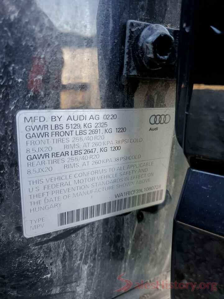 WA1FECF39L1080728 2020 AUDI Q3