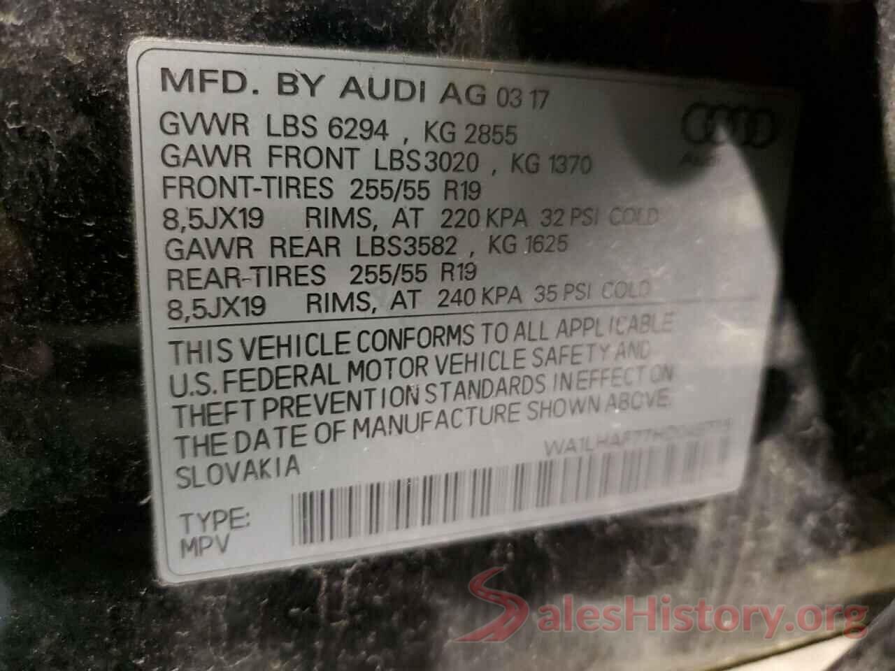 WA1LHAF77HD049775 2017 AUDI Q7