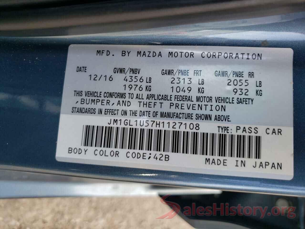 JM1GL1U57H1127108 2017 MAZDA 6