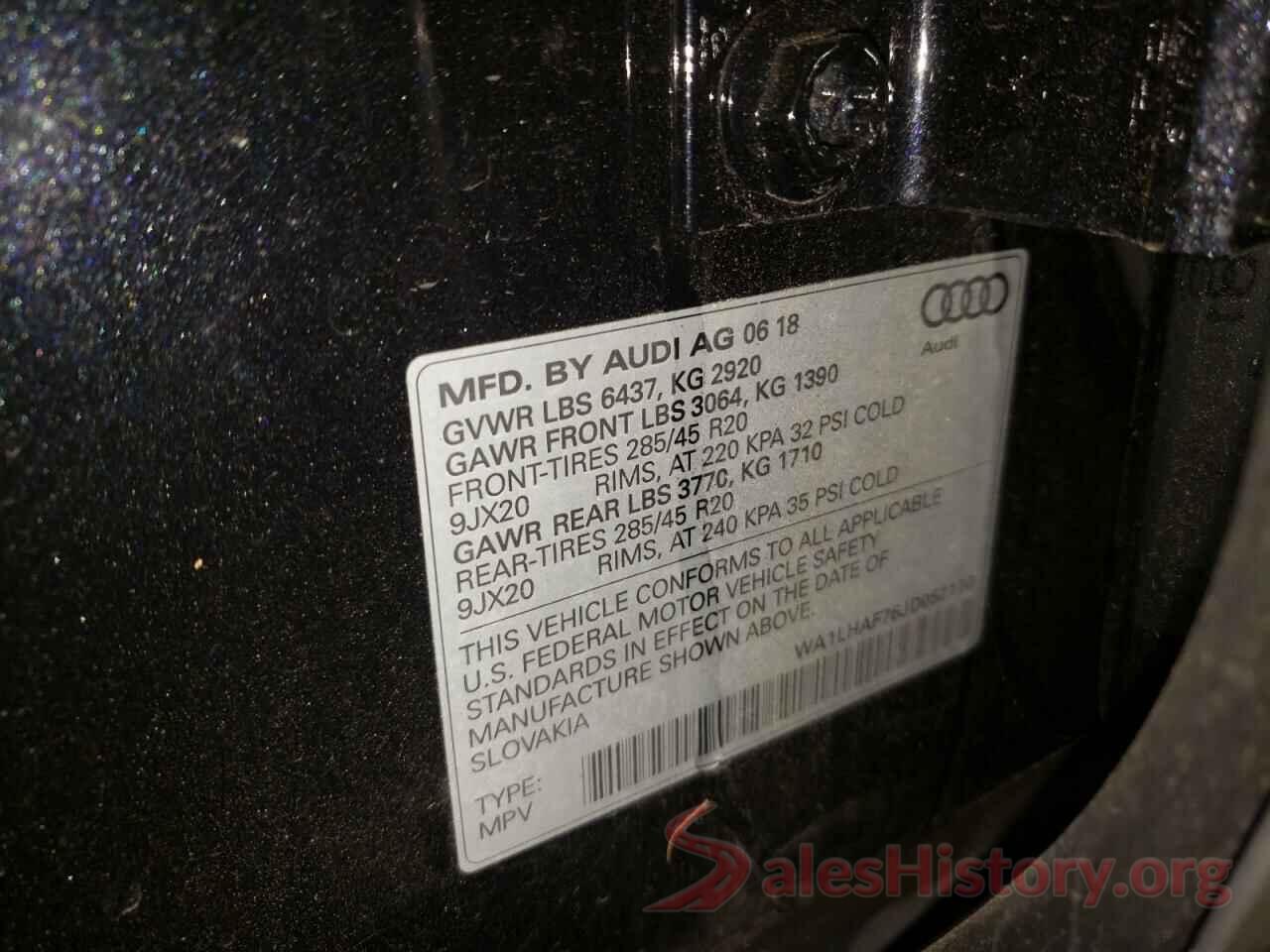 WA1LHAF76JD052110 2018 AUDI Q7