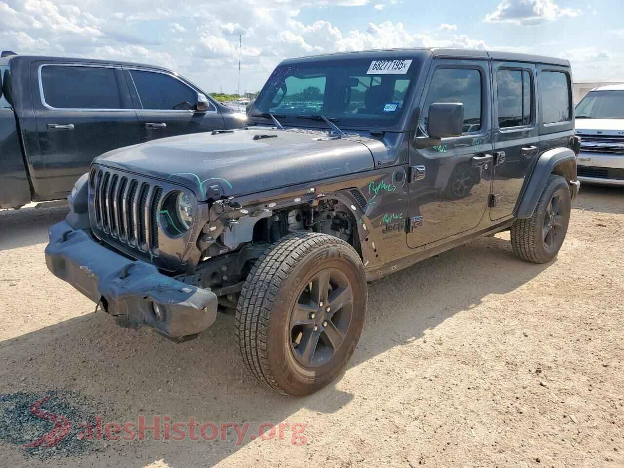 2020 JEEP WRANGLER VIN 1C4HJXDN8LW331876, auction photo