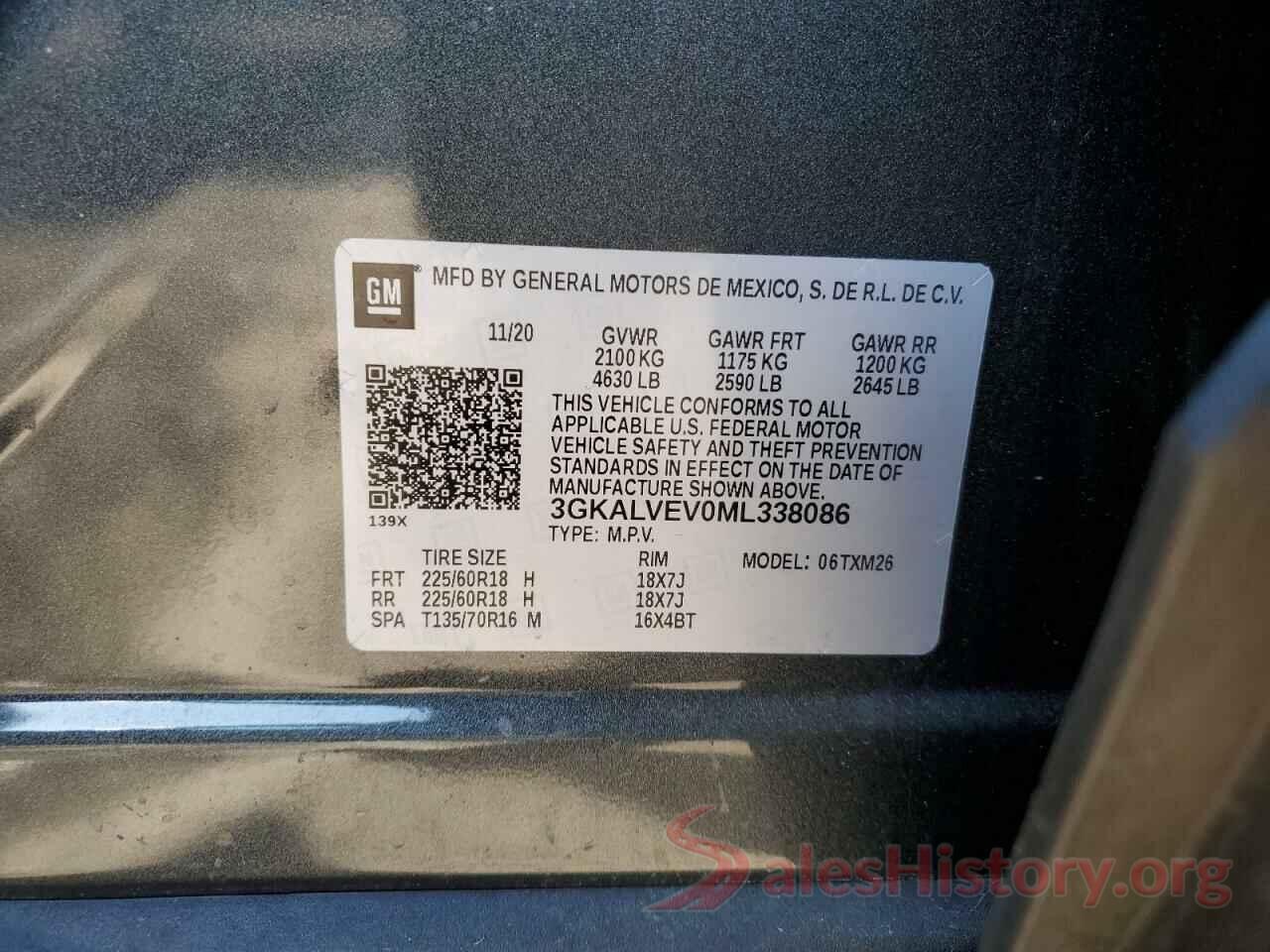 3GKALVEV0ML338086 2021 GMC TERRAIN