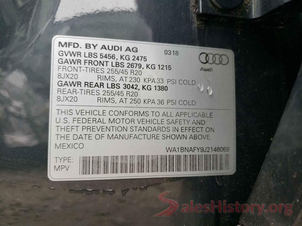 WA1BNAFY9J2146068 2018 AUDI Q5