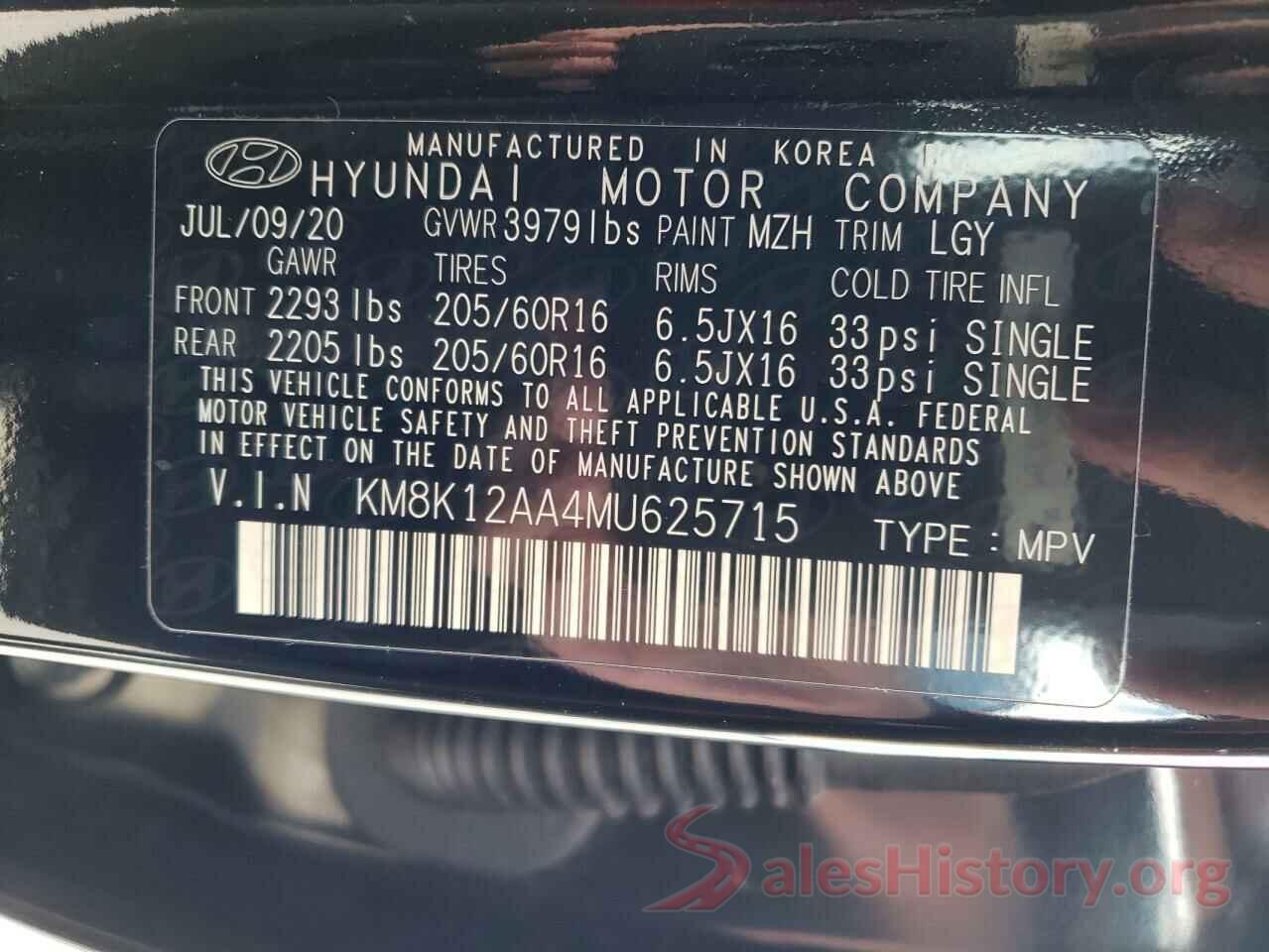 KM8K12AA4MU625715 2021 HYUNDAI KONA