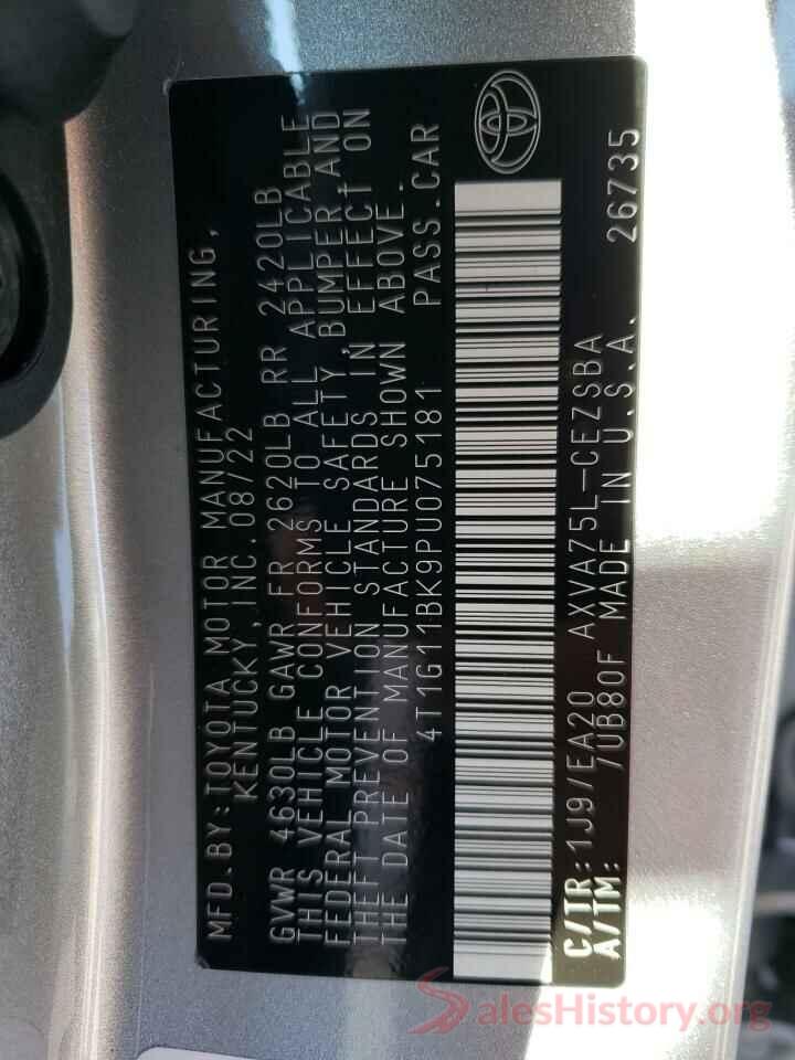 4T1G11BK9PU075181 2023 TOYOTA CAMRY