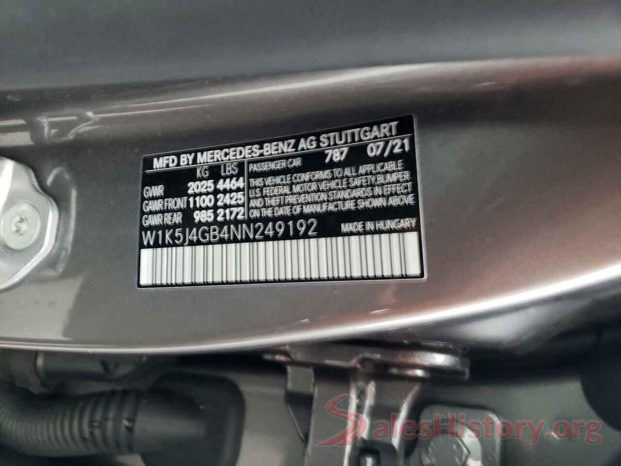 W1K5J4GB4NN249192 2022 MERCEDES-BENZ CLA-CLASS