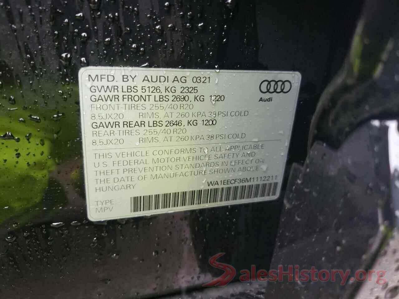 WA1EECF36M1112211 2021 AUDI Q3