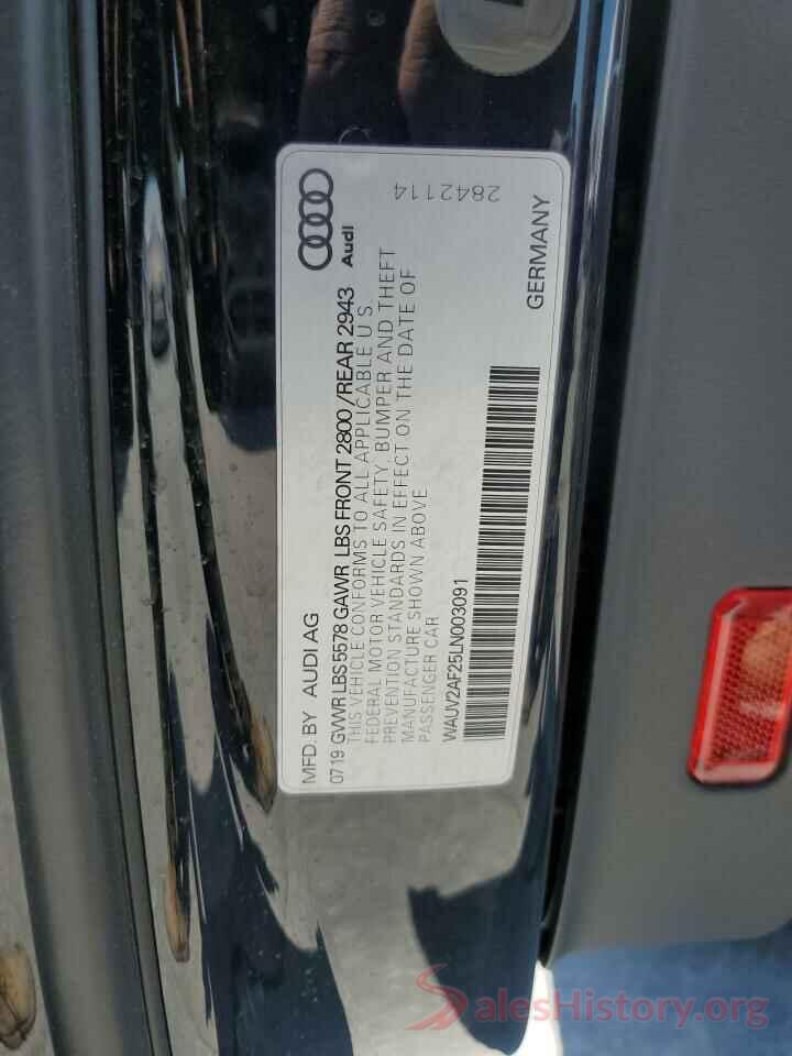 WAUV2AF25LN003091 2020 AUDI A7