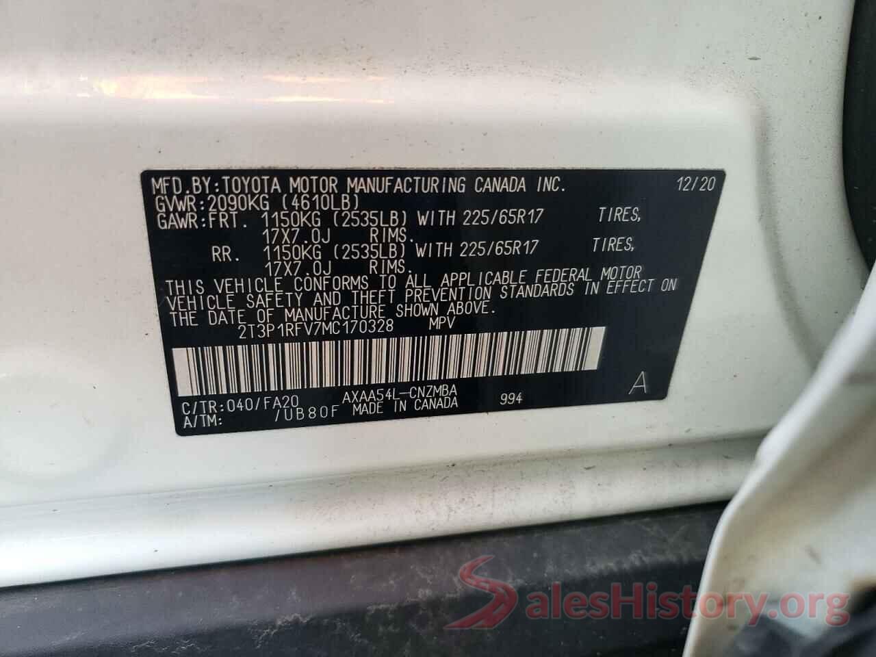 2T3P1RFV7MC170328 2021 TOYOTA RAV4