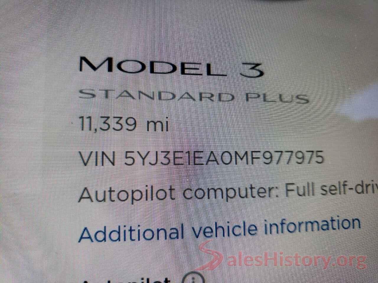 5YJ3E1EA0MF977975 2021 TESLA MODEL 3