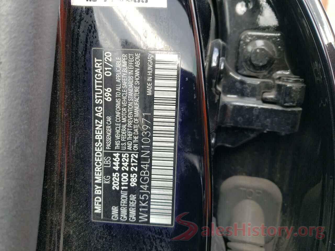 W1K5J4GB4LN103971 2020 MERCEDES-BENZ CLA-CLASS