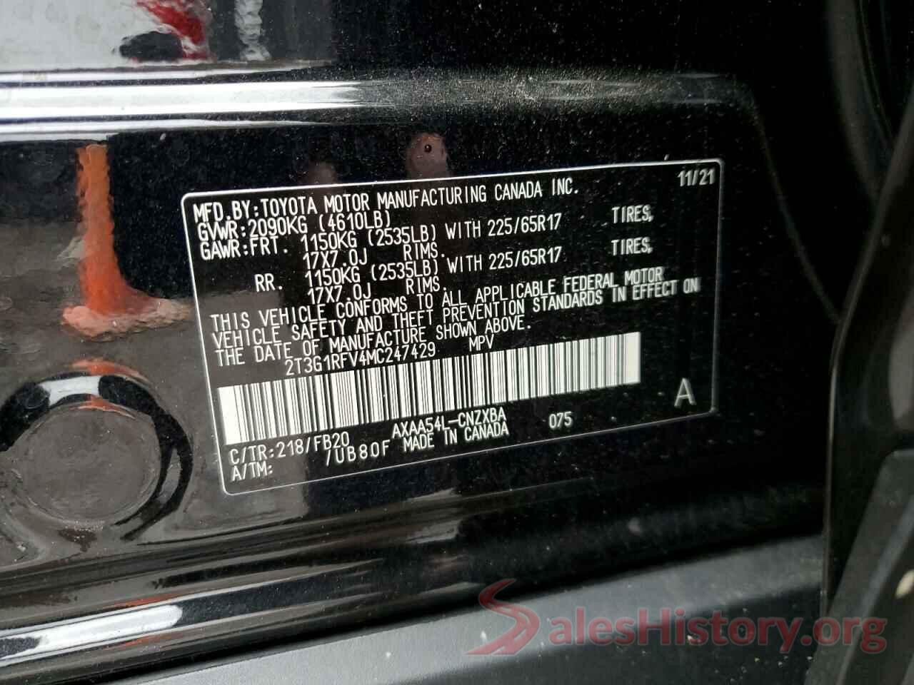 2T3G1RFV4MC247429 2021 TOYOTA RAV4