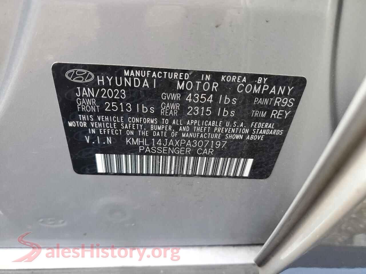 2023 HYUNDAI SONATA VIN KMHL14JAXPA307197, wheel and tire