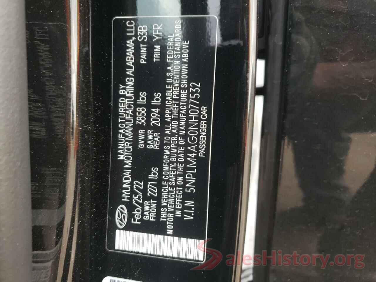 5NPLM4AG0NH077532 2022 HYUNDAI ELANTRA