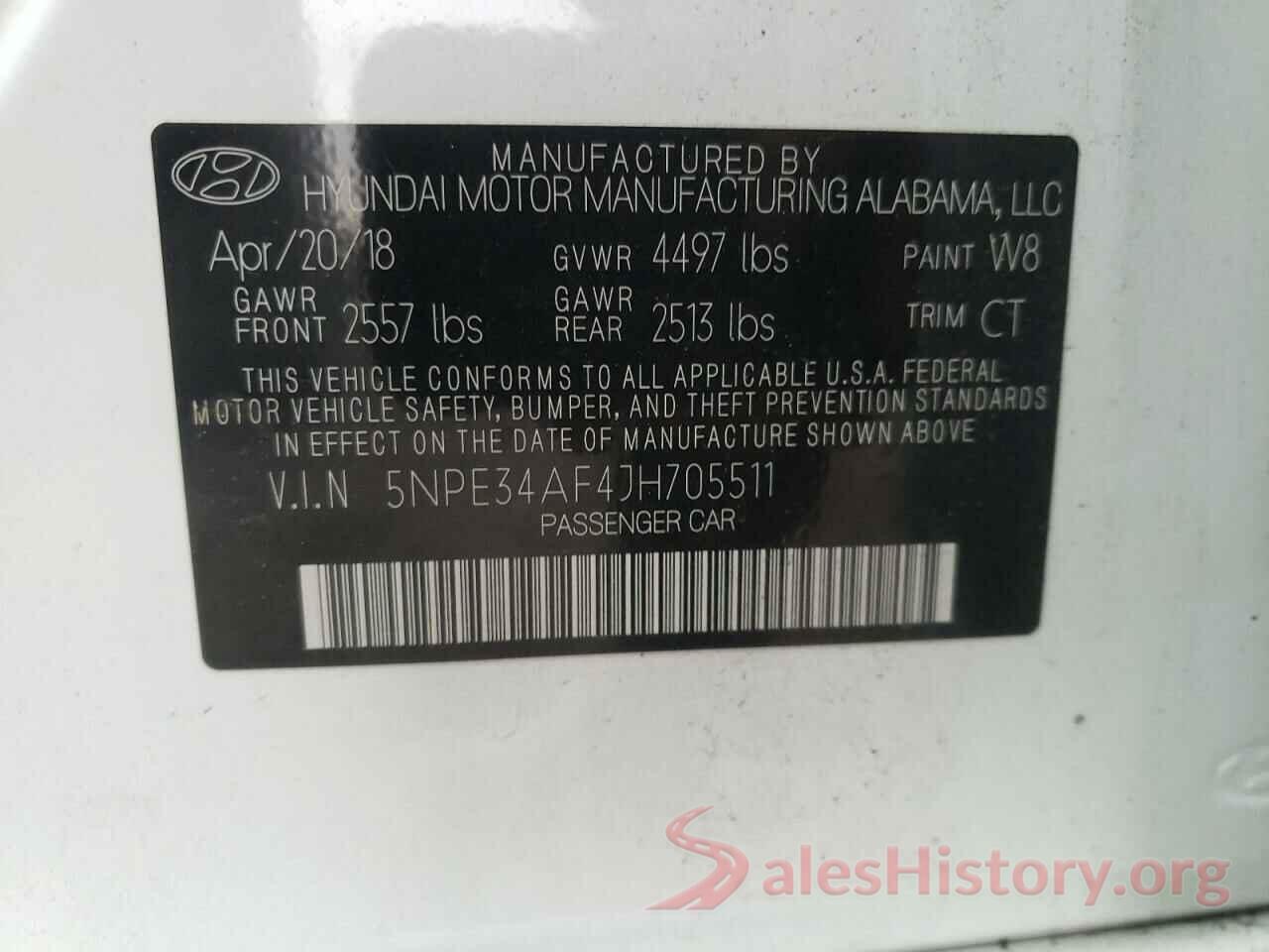 5NPE34AF4JH705511 2018 HYUNDAI SONATA