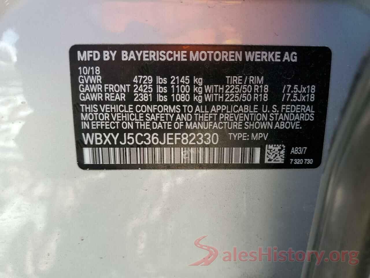 WBXYJ5C36JEF82330 2018 BMW X2